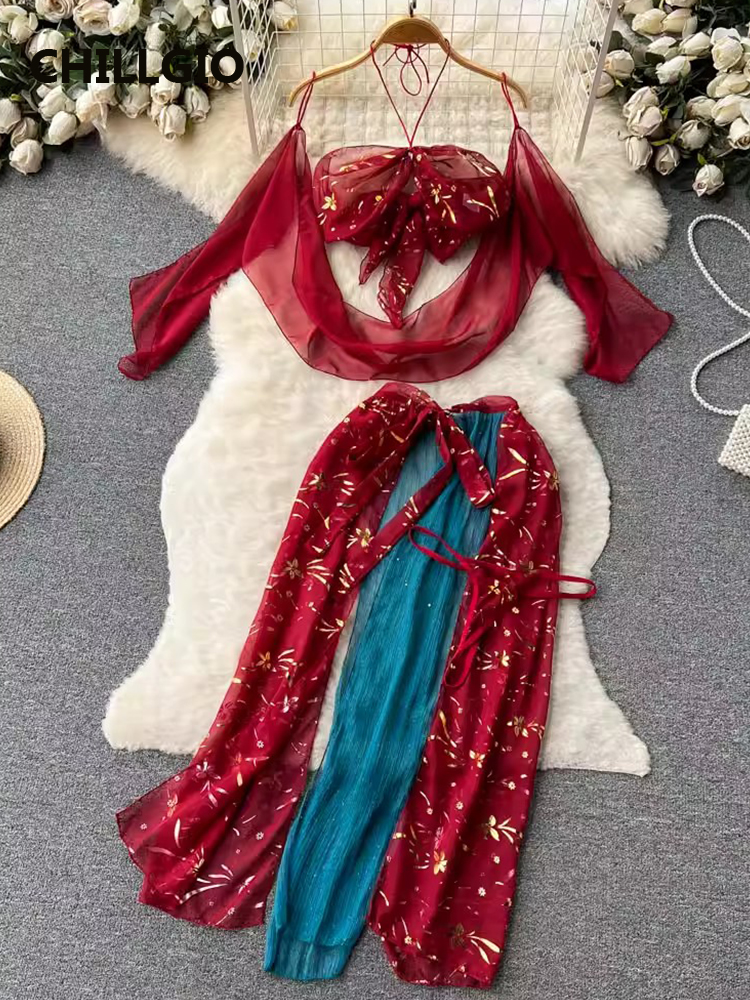 Vintage Fashion In Chinese - CHILLGIO Women Sexy Exotic Skirt Suits