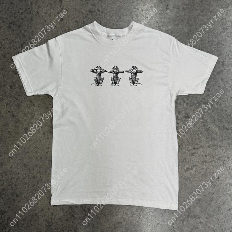 Vintage Fashion T Shirts - Three Monkey Retro Tshirt Man Woman