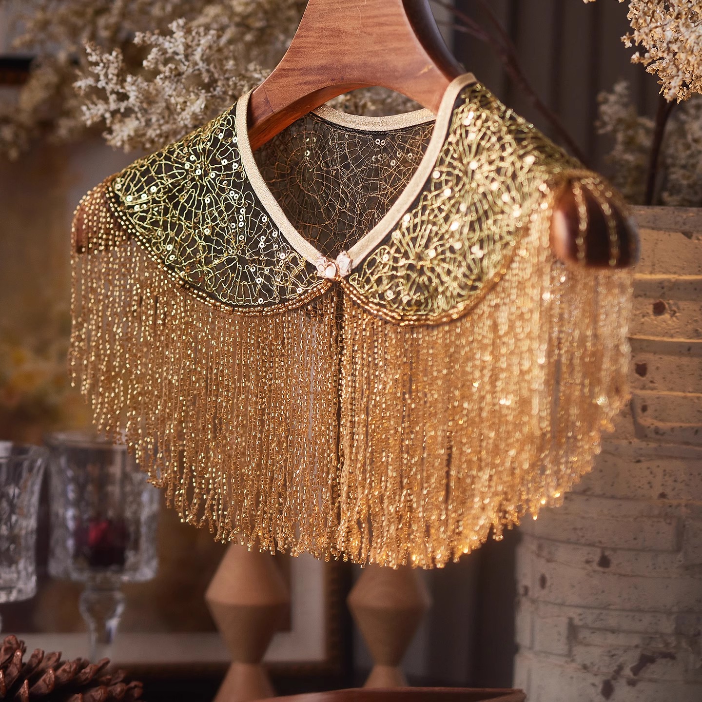 Vintage Fashion In Chinese - Women's Spring Summer Vintage Gold Lace