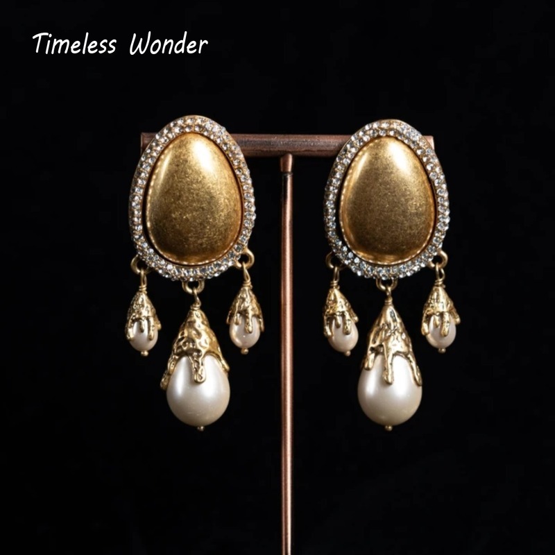 Vintage Fashion Runway - Timeless Wonder Retro Zircon Matte Gold