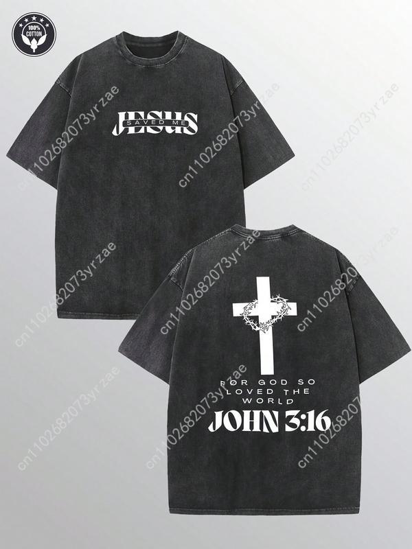 Vintage Fashion T Shirts - Retro Tshirt JESUS SAVED ME Man