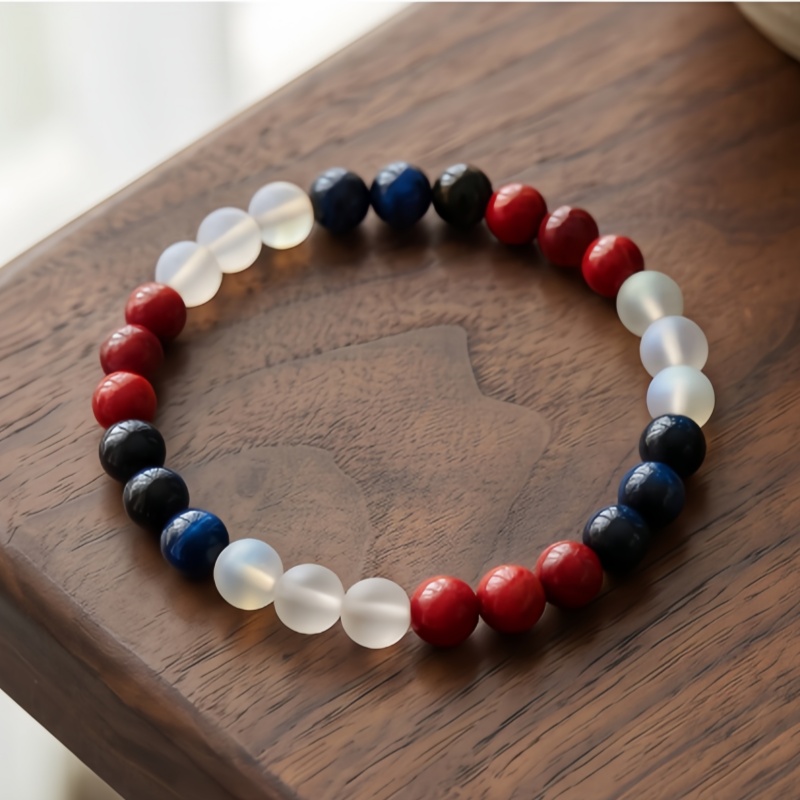 1pc Red/blue/white Tricolor St - Vintage Fashion In Chinese ulasan dan harga