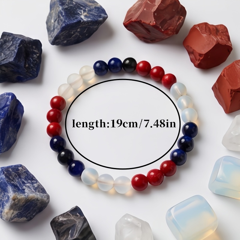 1pc Red/blue/white Tricolor St - Vintage Fashion In Chinese ulasan dan harga