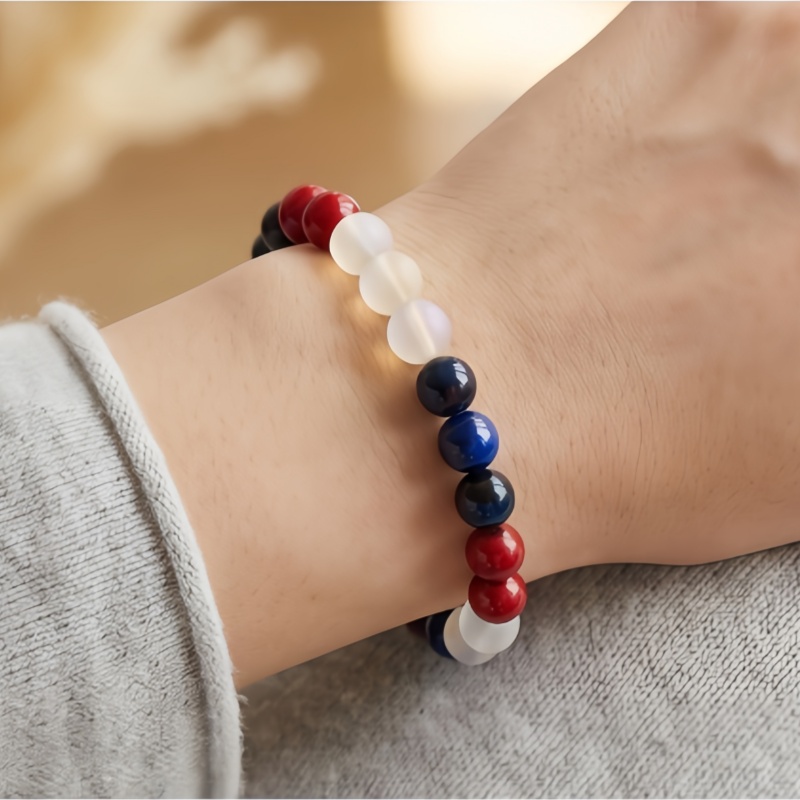 1pc Red/blue/white Tricolor St - Vintage Fashion In Chinese ulasan dan harga