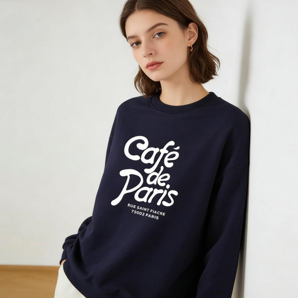 Cafe de Paris Letters Printing - Vintage Fashion In Paris ulasan dan harga