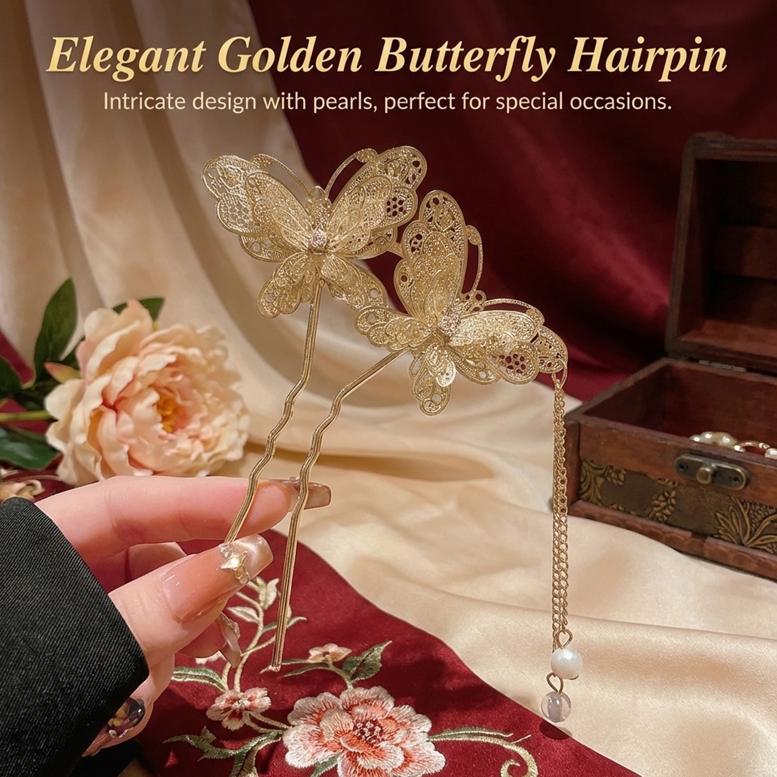 Neo Chinese Double Butterfly T - Vintage Fashion In Chinese ulasan dan harga