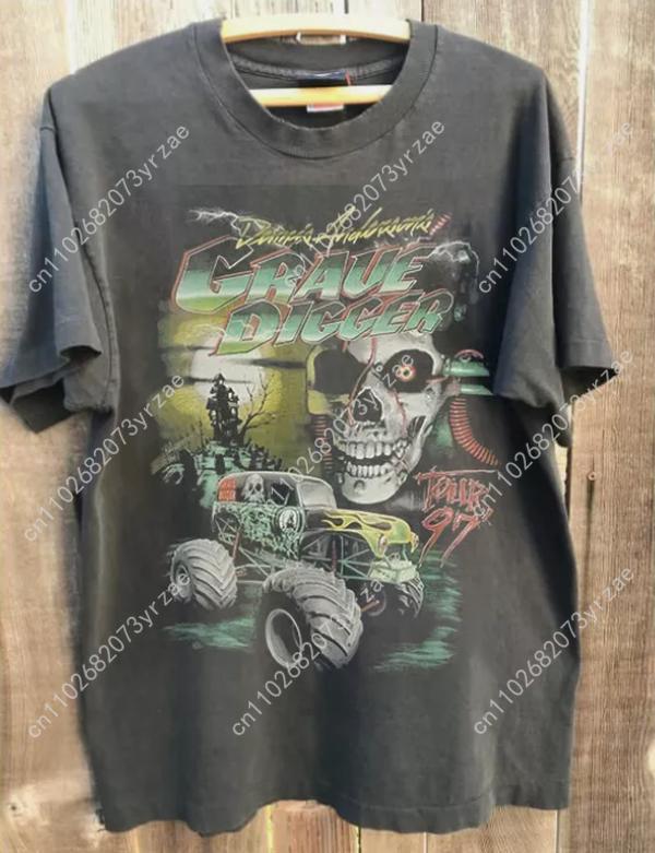 Grave Digger Monster Jam Retro - Vintage Fashion T Shirts ulasan dan harga