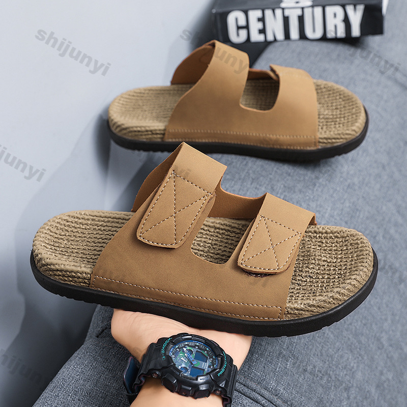 Men's One Word Slippers 2025 N - Vintage Fashion Mens ulasan dan harga