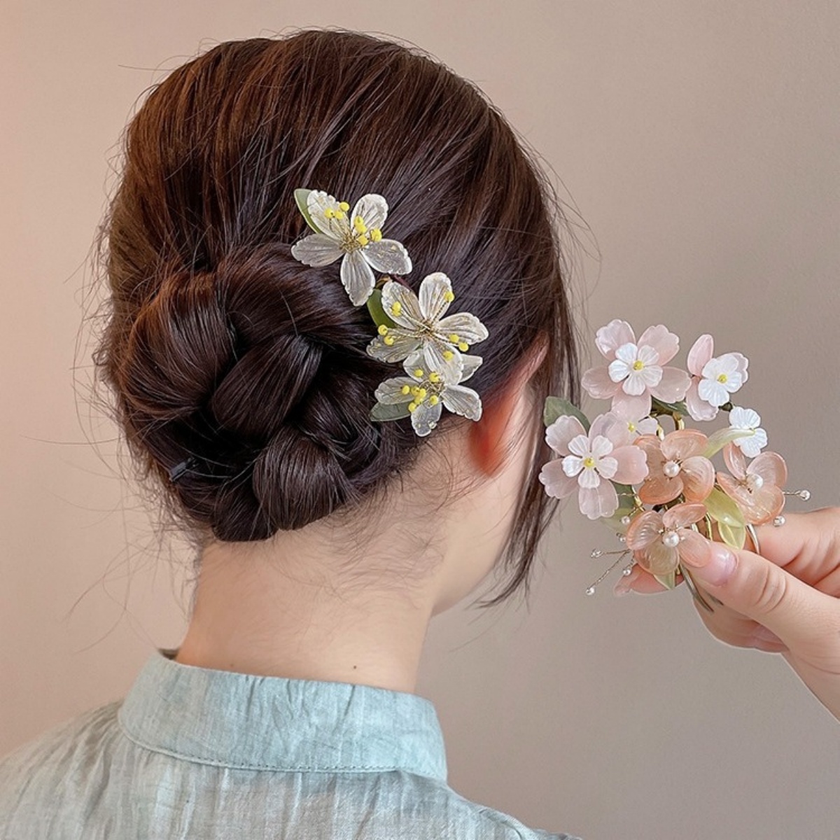 Vintage Flower Hairpin Elegant - Vintage Fashion In Chinese ulasan dan harga