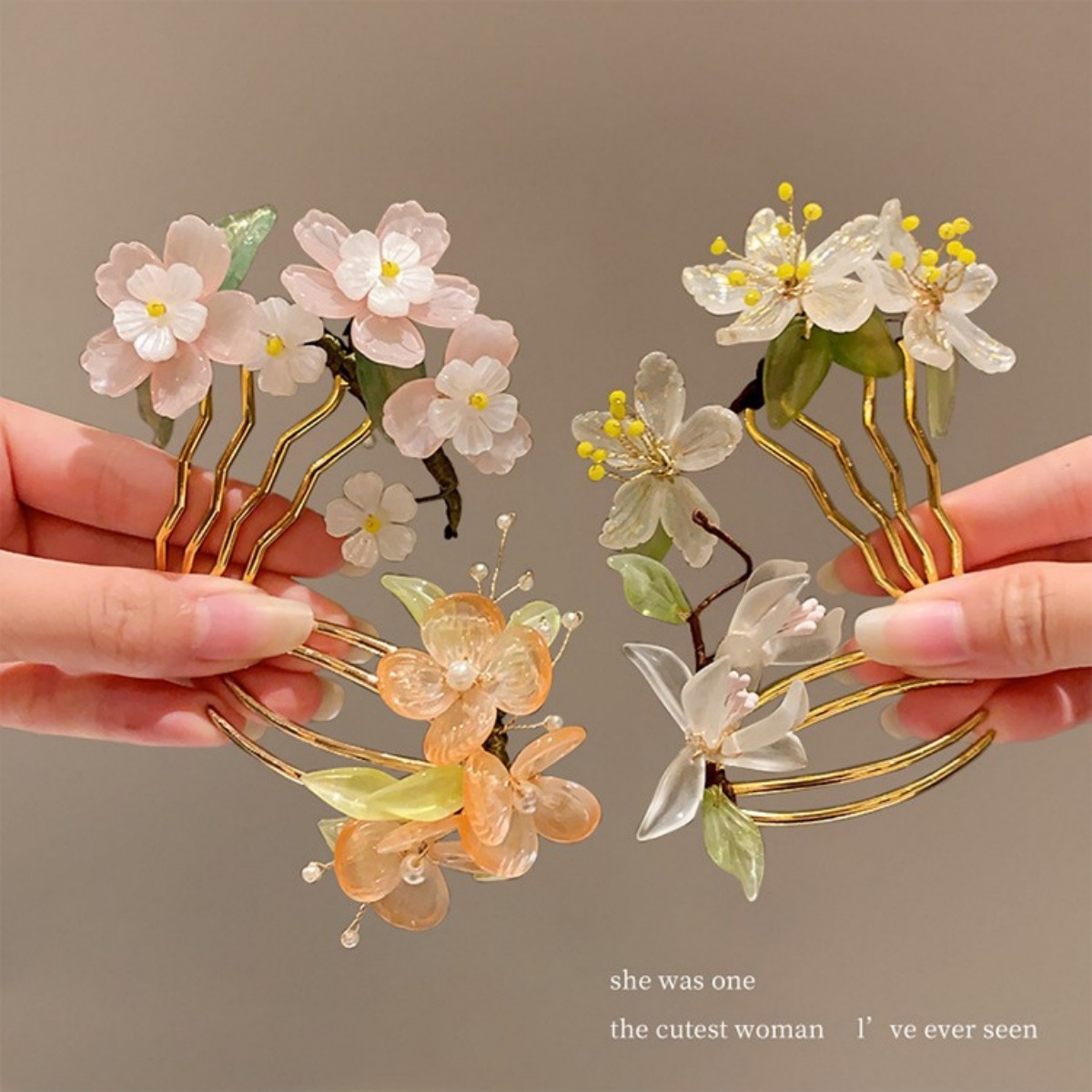 Vintage Flower Hairpin Elegant - Vintage Fashion In Chinese ulasan dan harga