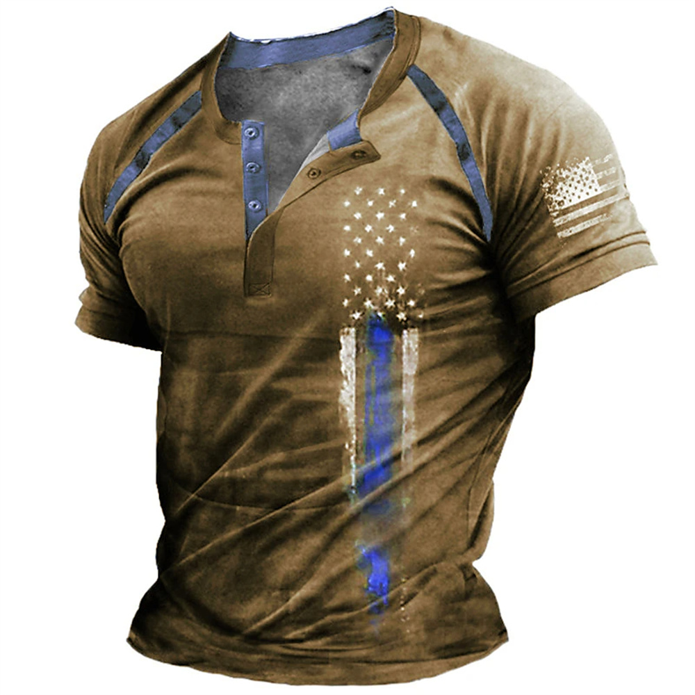 Funny 3D American Flag Print M - Vintage Fashion Mens ulasan dan harga