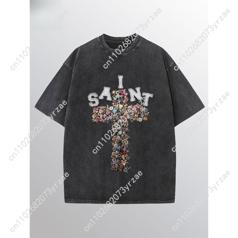 SAINT Retro Tshirt Man Woman H - Vintage Fashion T Shirts ulasan dan harga