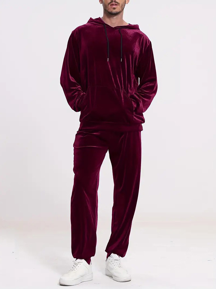 Fashion Solid Color Velvet Two - Vintage Fashion Mens ulasan dan harga