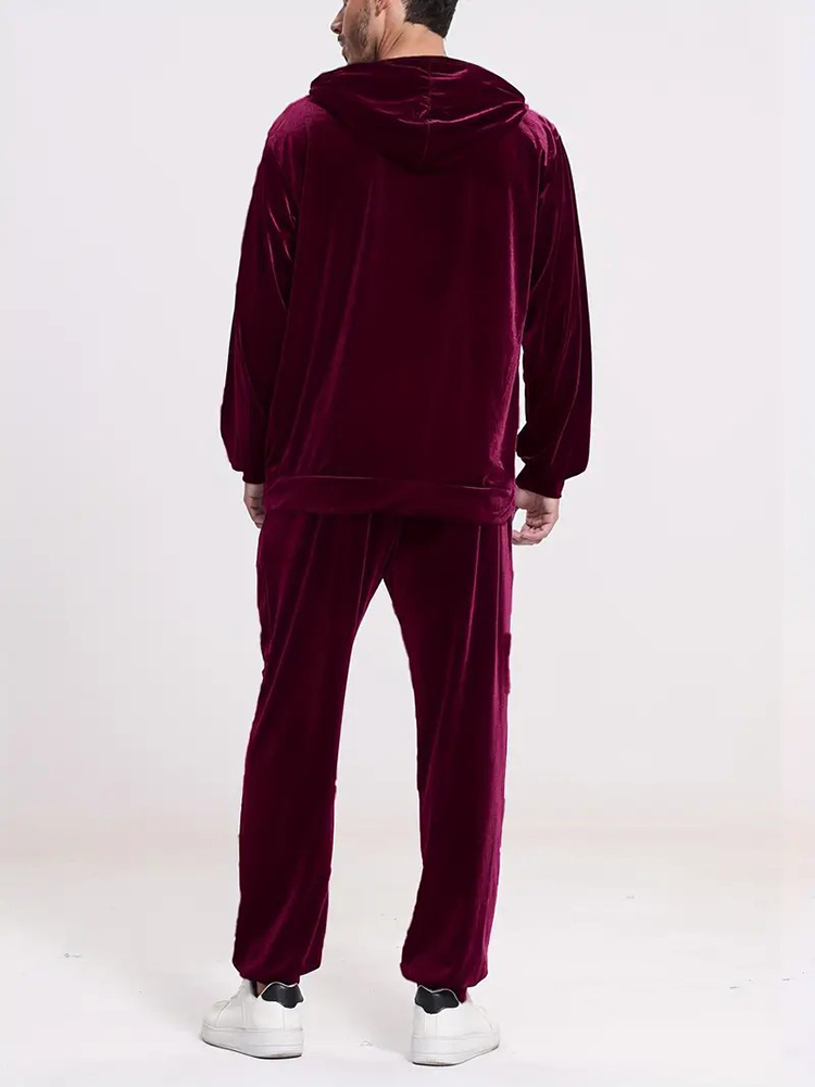 Fashion Solid Color Velvet Two - Vintage Fashion Mens ulasan dan harga