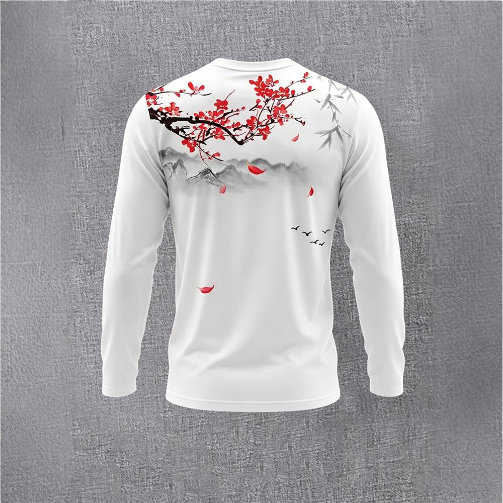 Chinese Style Ink Plum Blossom - Vintage Fashion T Shirts ulasan dan harga