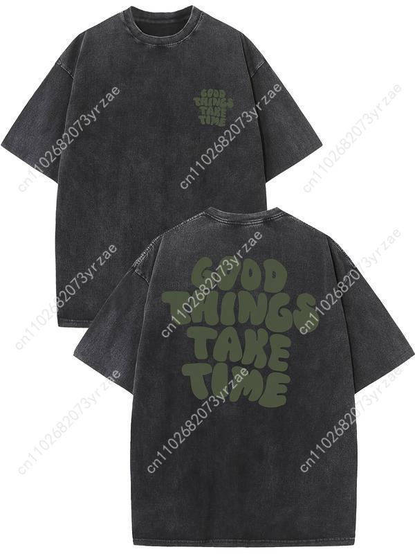 Good Things Take Time Retro Te - Vintage Fashion T Shirts ulasan dan harga