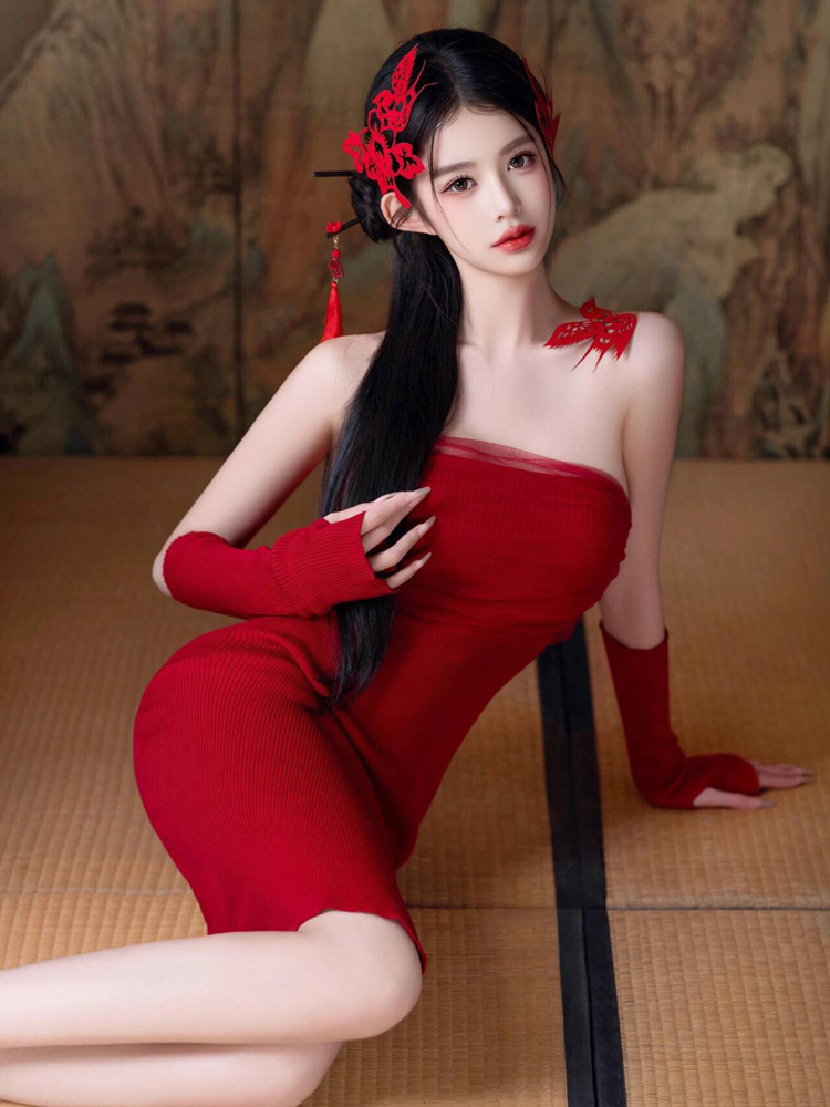 New 2026 Red Vintage Style  Pr - Vintage Fashion In Chinese ulasan dan harga