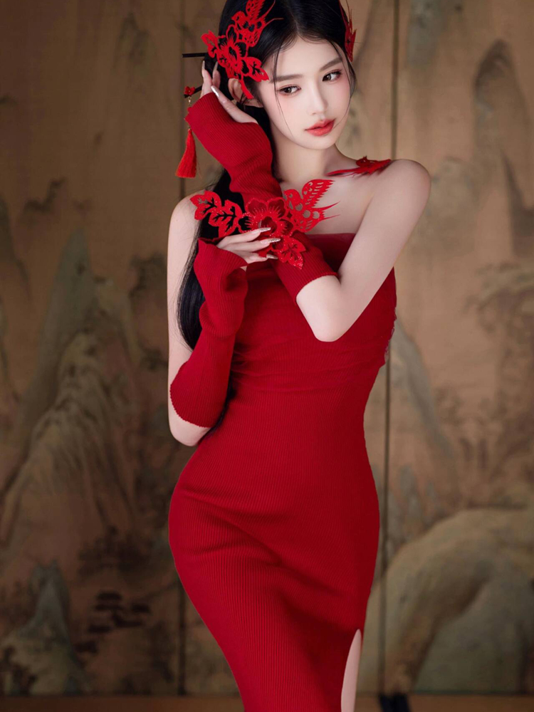New 2026 Red Vintage Style  Pr - Vintage Fashion In Chinese ulasan dan harga