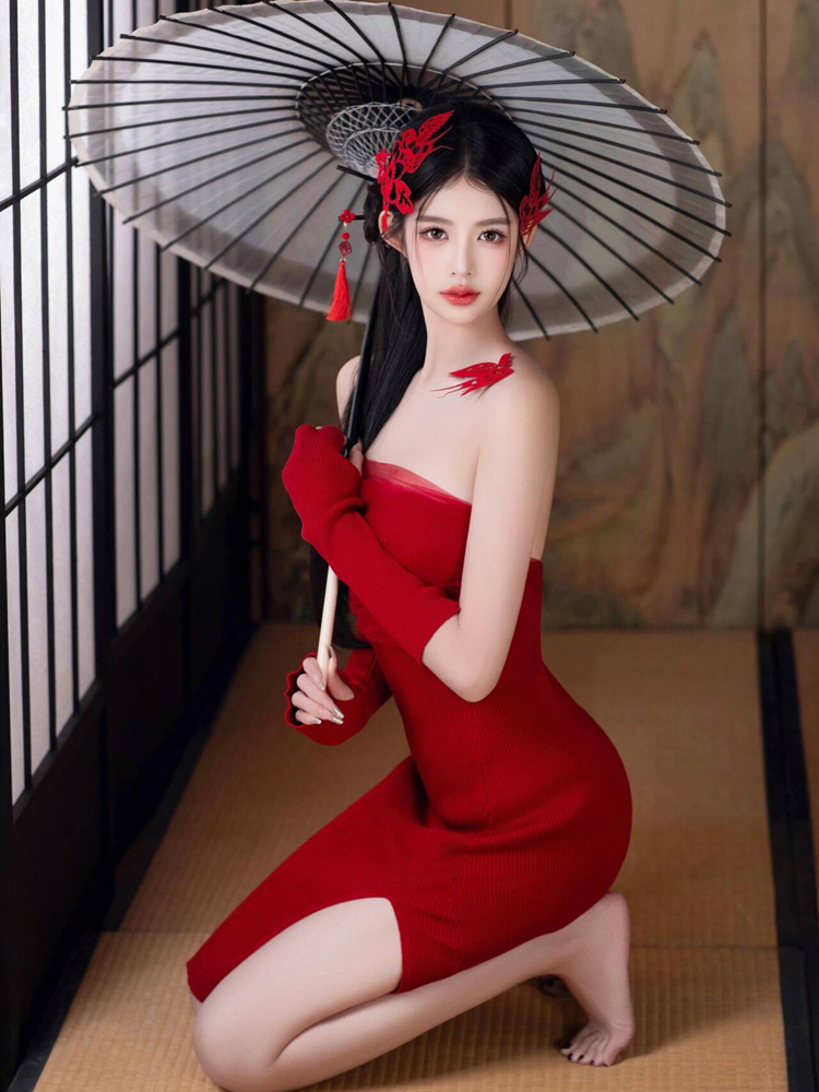 New 2026 Red Vintage Style  Pr - Vintage Fashion In Chinese ulasan dan harga