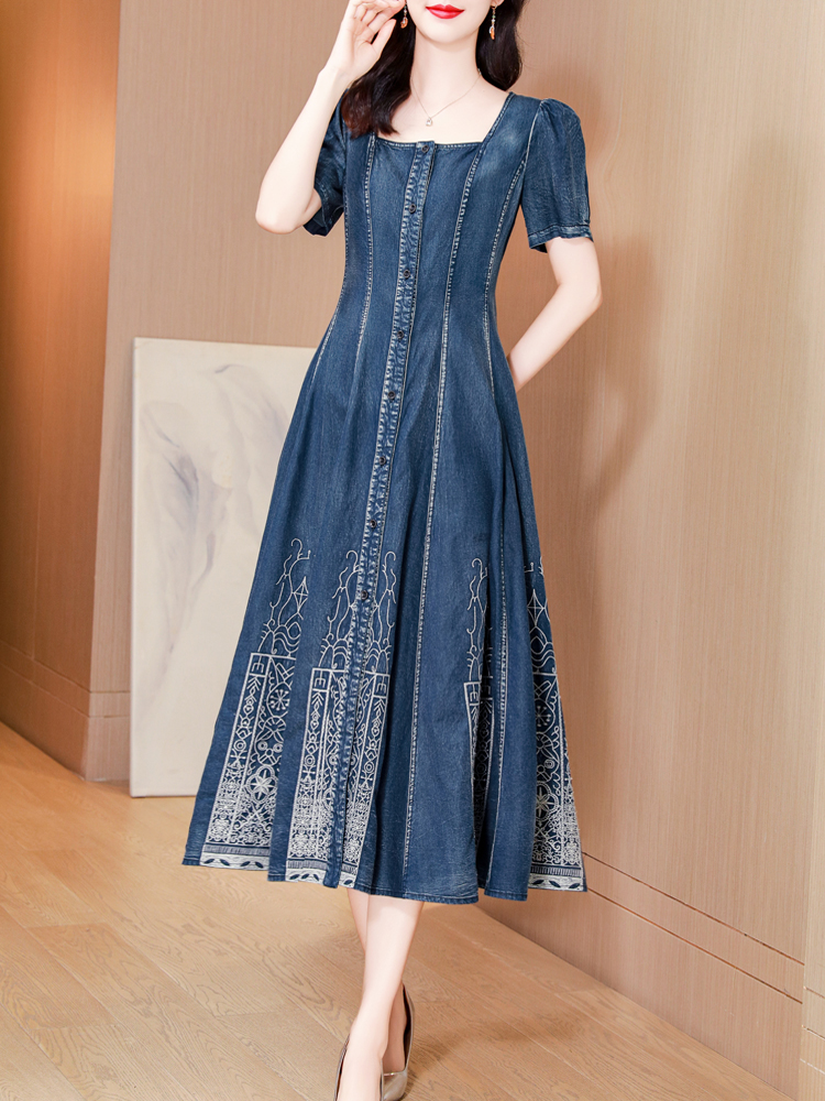 TIYIHAILEY-Long Mid-Calf Short - Vintage Fashion In Chinese ulasan dan harga
