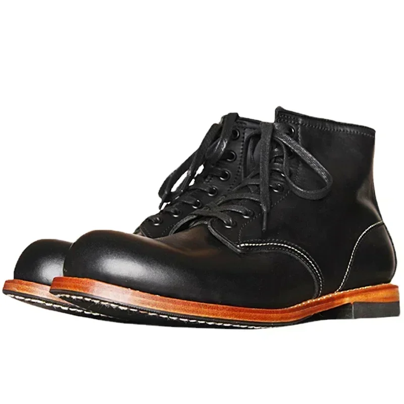 Vintage Men Goodyear-Welted Ge - Vintage Fashion Mens ulasan dan harga