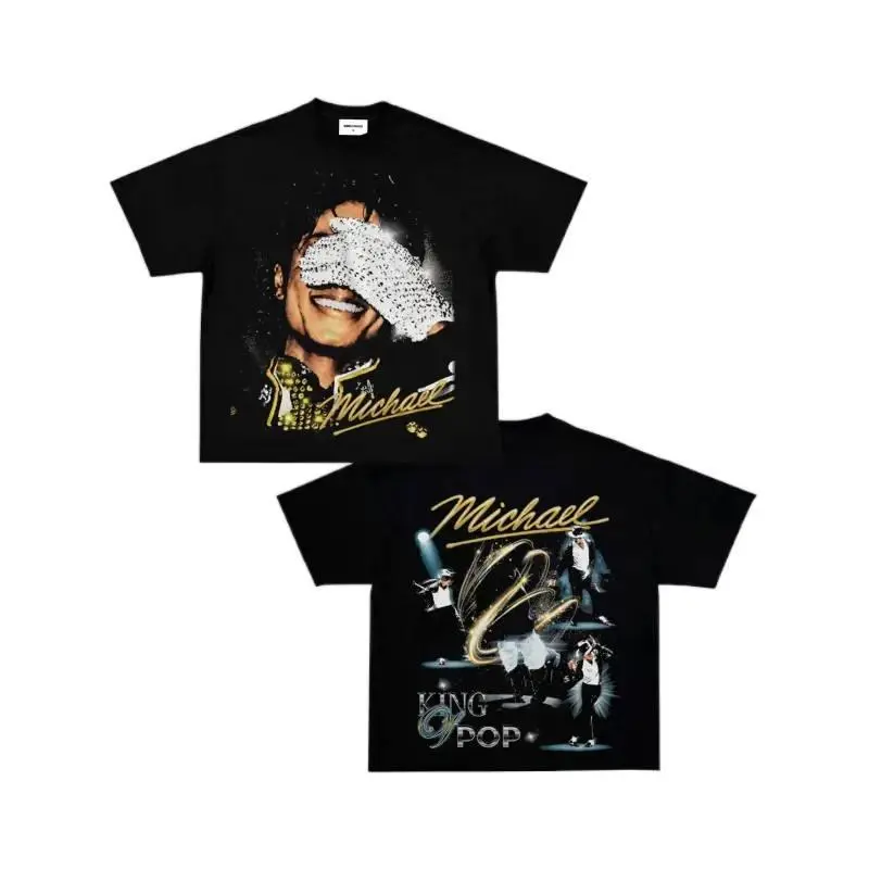 [100% cotton]Michael Jackson K - Vintage Fashion T Shirts ulasan dan harga