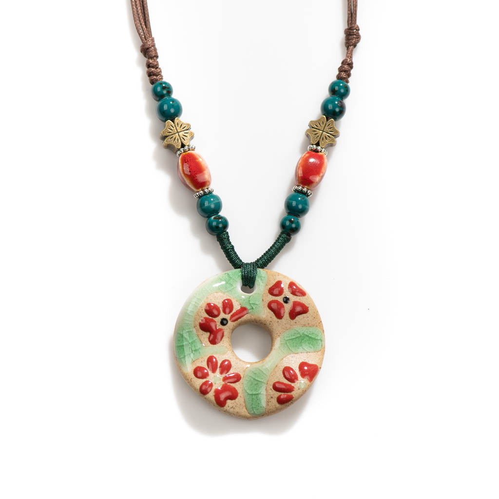 Handmade Vintage Ceramic Neckl - Vintage Fashion In Chinese ulasan dan harga