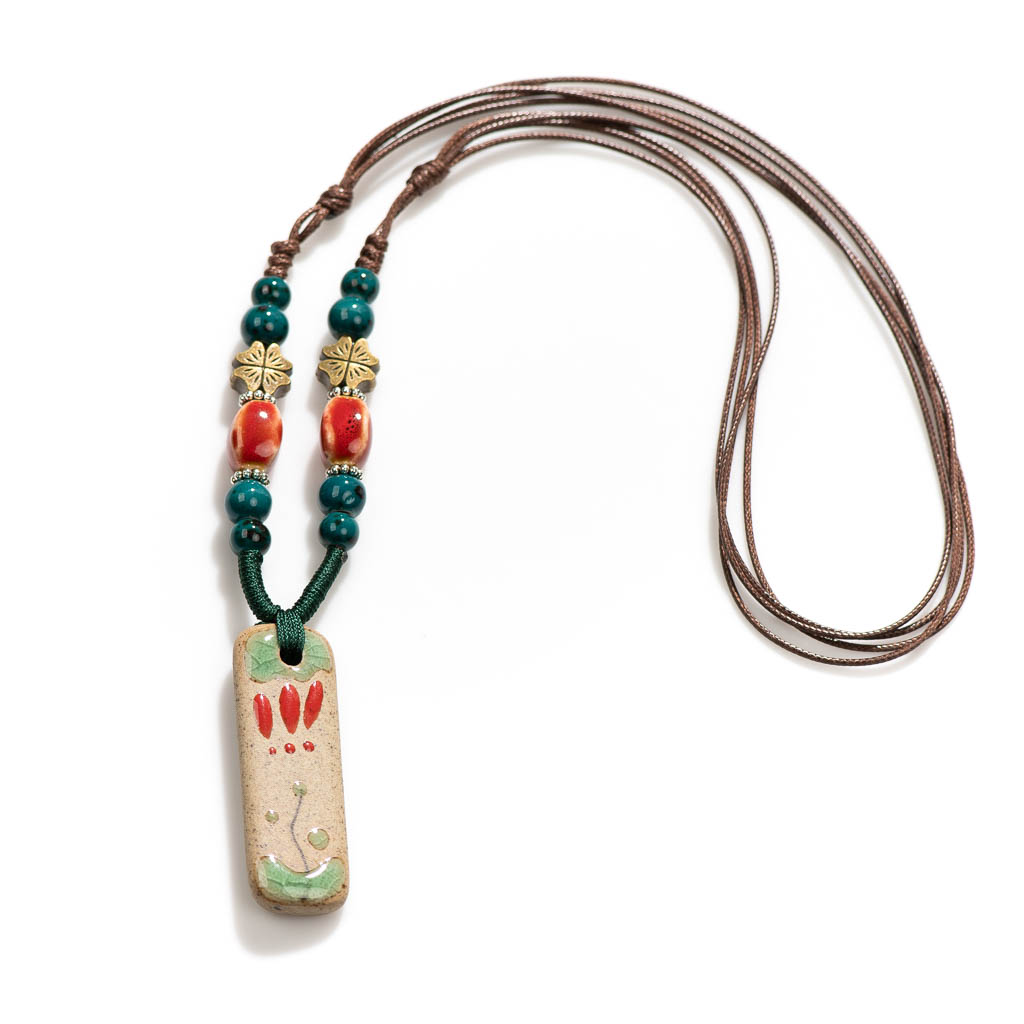 Handmade Vintage Ceramic Neckl - Vintage Fashion In Chinese ulasan dan harga
